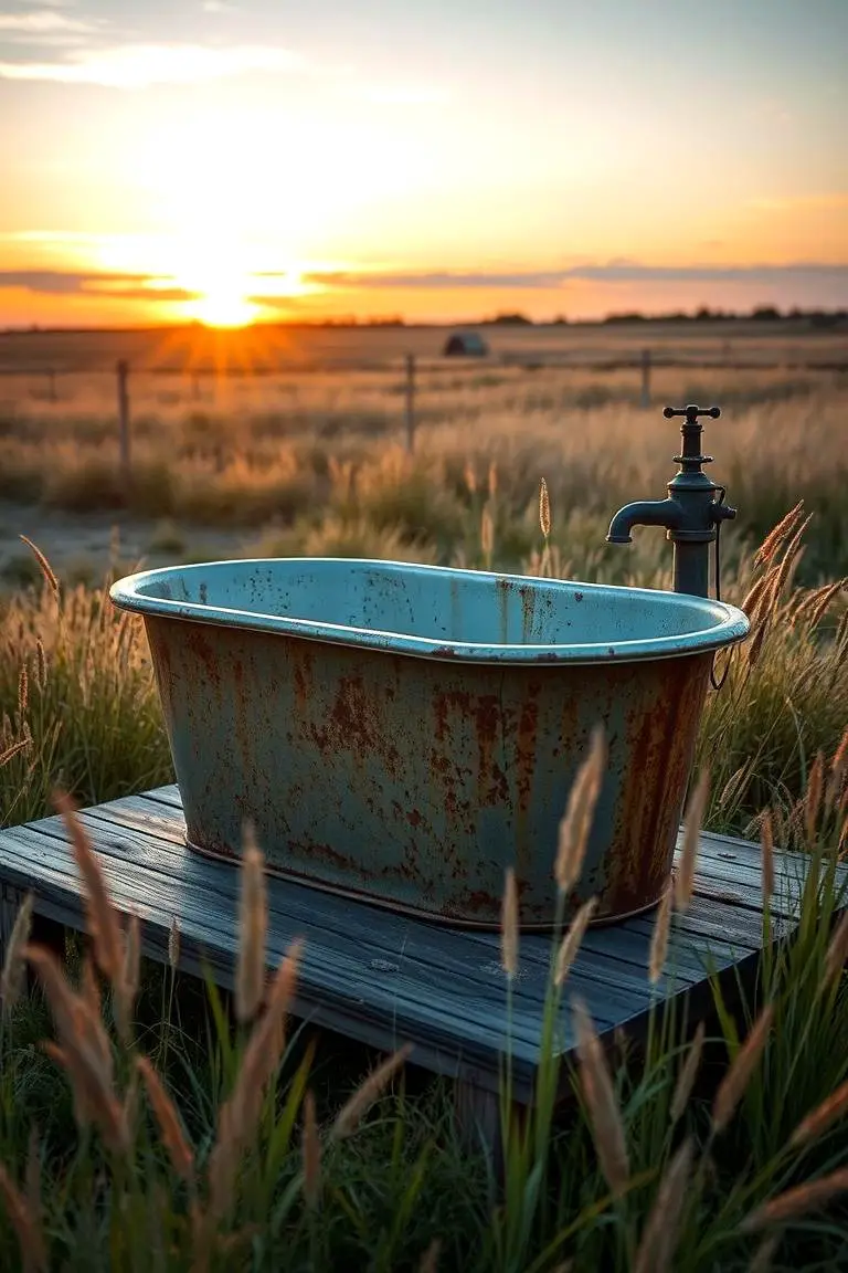 Rustic Reclaimed Bathtub