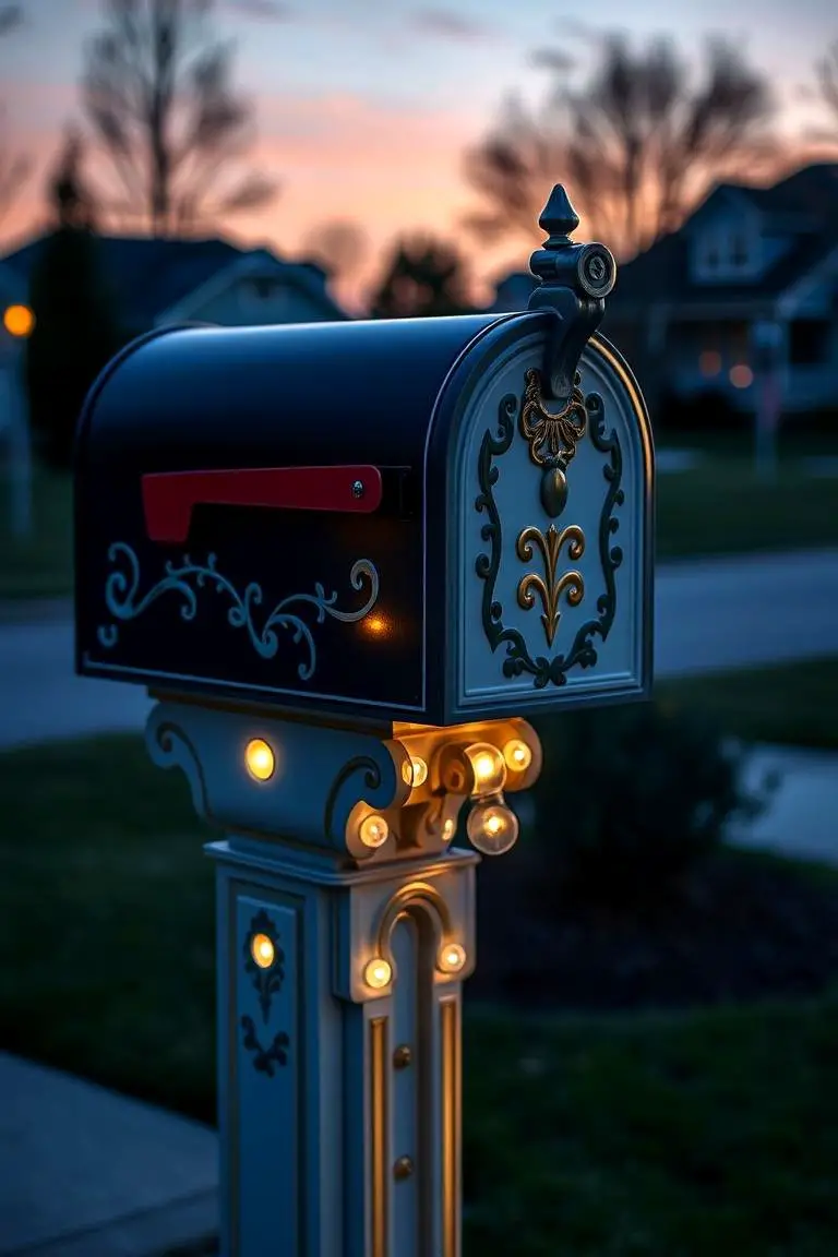 Embellished with Lights Mailbox