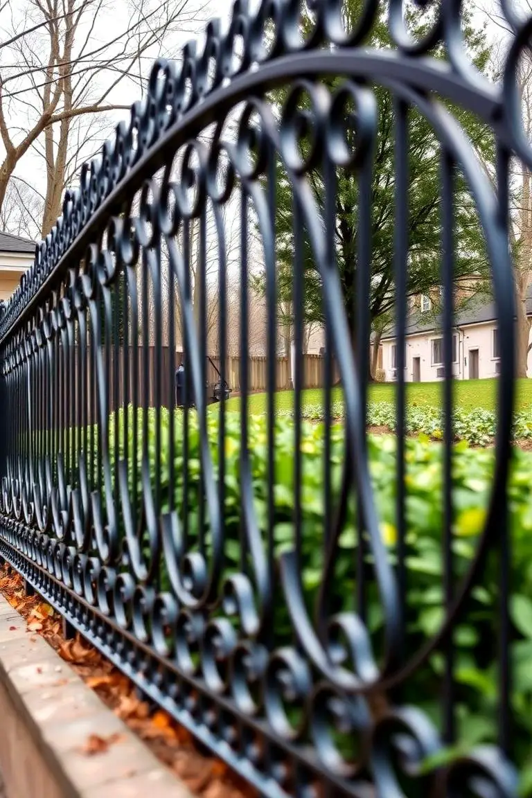 Curved Ornamental Fence