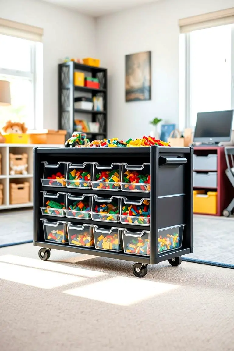 Rolling Cart for Legos
