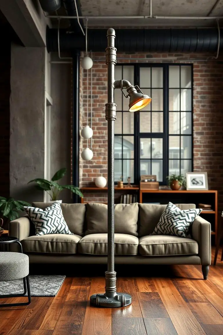 Industrial Pipe Floor Lamp