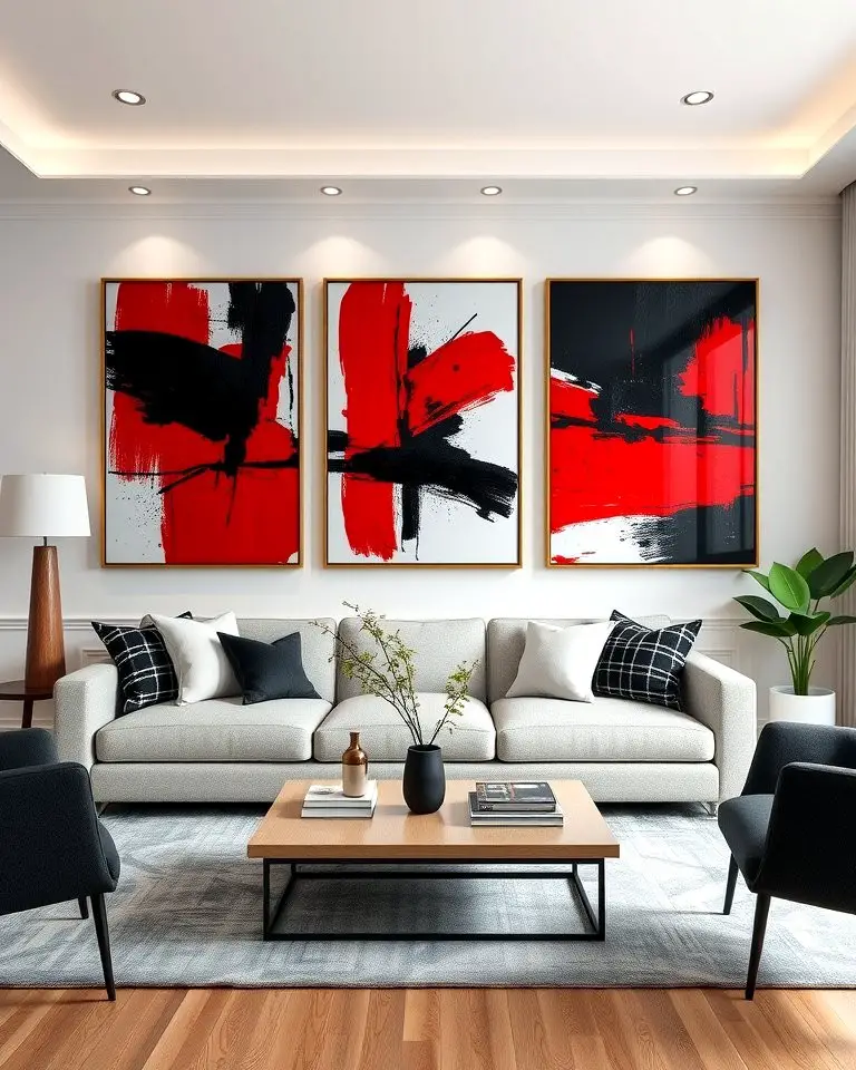 Black and Red Abstract Artwork