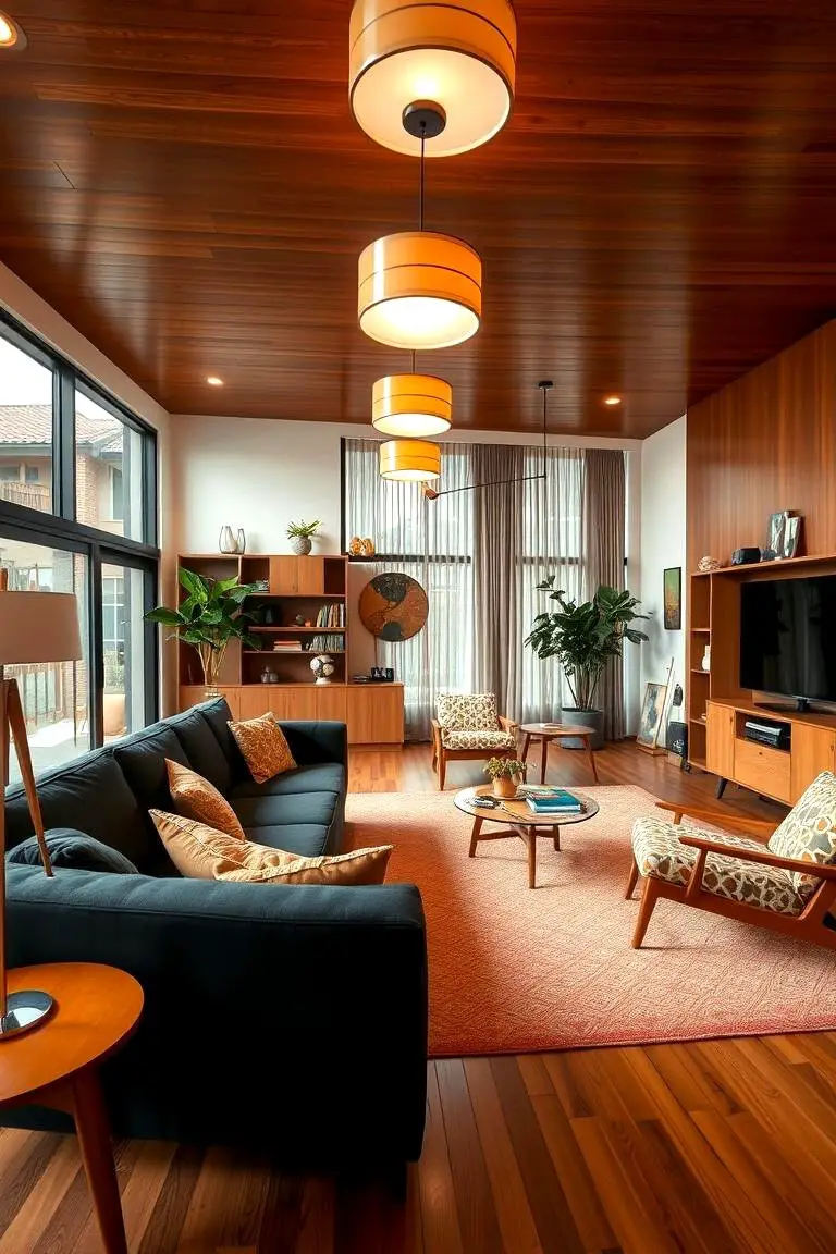Mid-Century Modern Black Couch Charm
