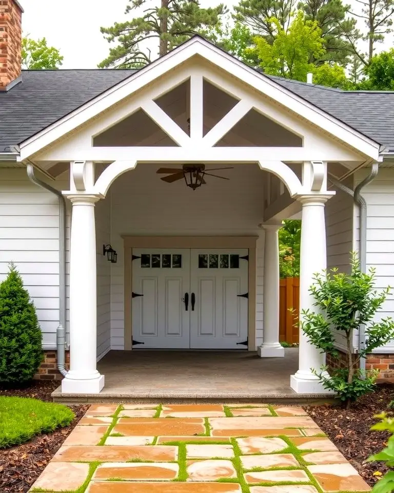 Detached Garage with Breezeway
