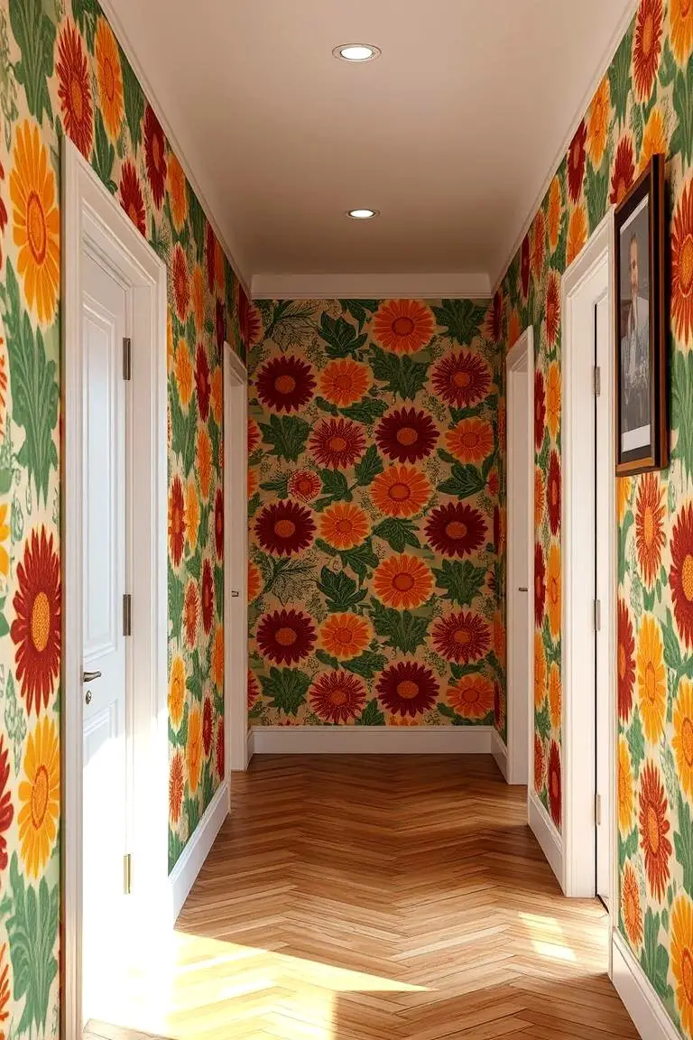 Retro 70s Vibes for a Funky Hallway Makeover