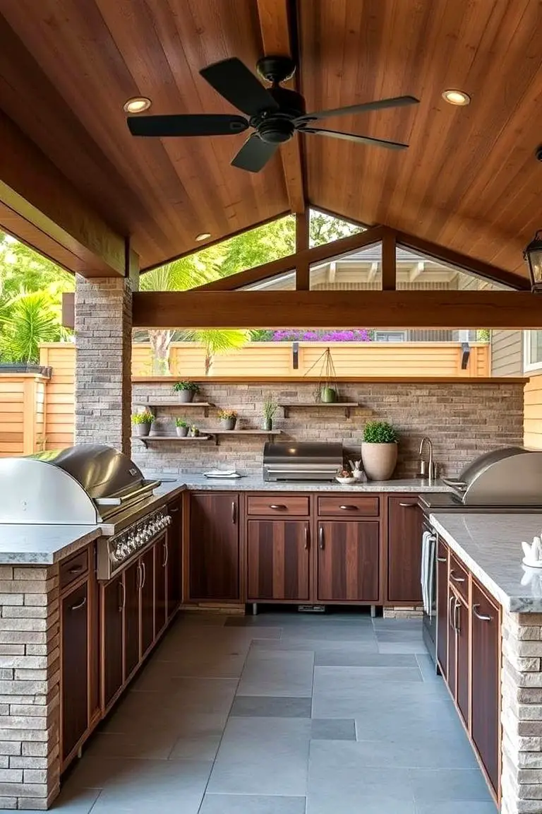 Integrated Outdoor Kitchen