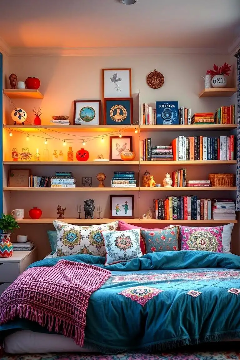 Eclectic Open Shelving