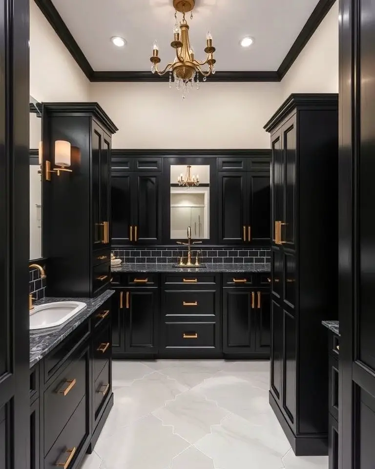 Bold Black Cabinets