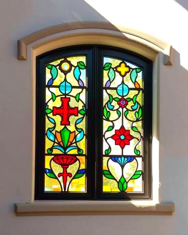 Stained Glass Accents for Vibrant Color