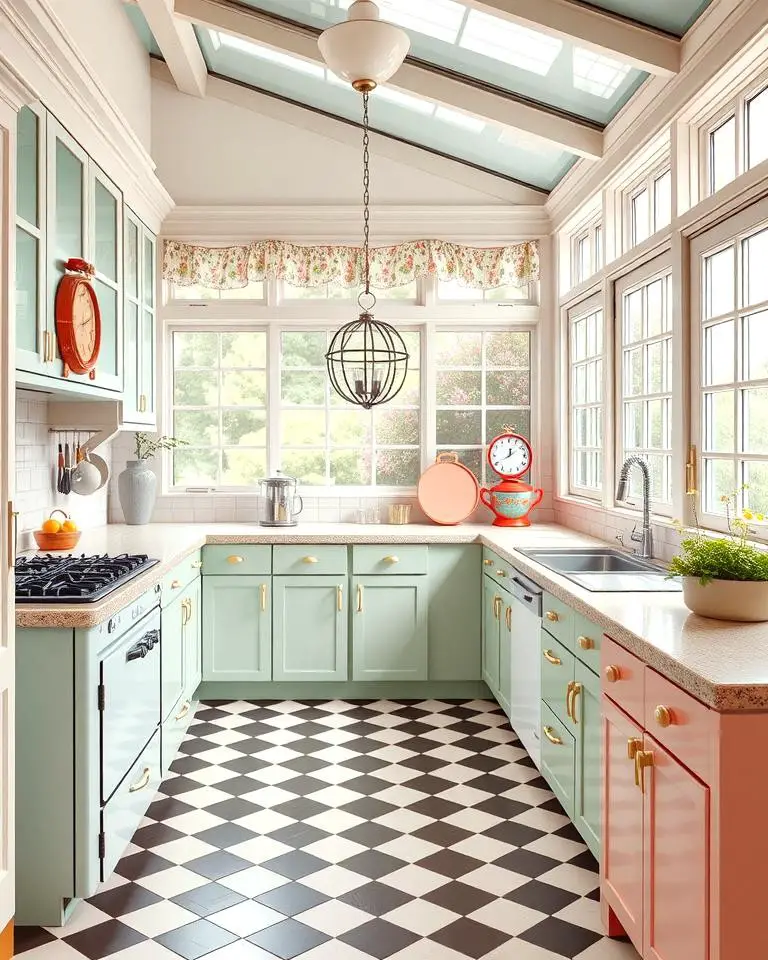 Vintage Sunroom Kitchen
