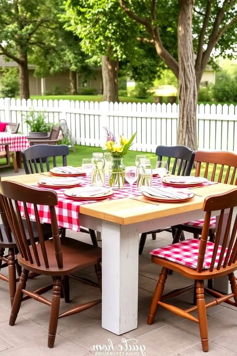 Inexpensive Outdoor Dining Setup
