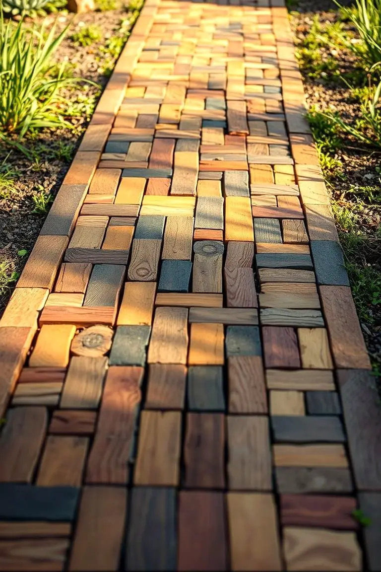 Artistic Mosaic Walkway