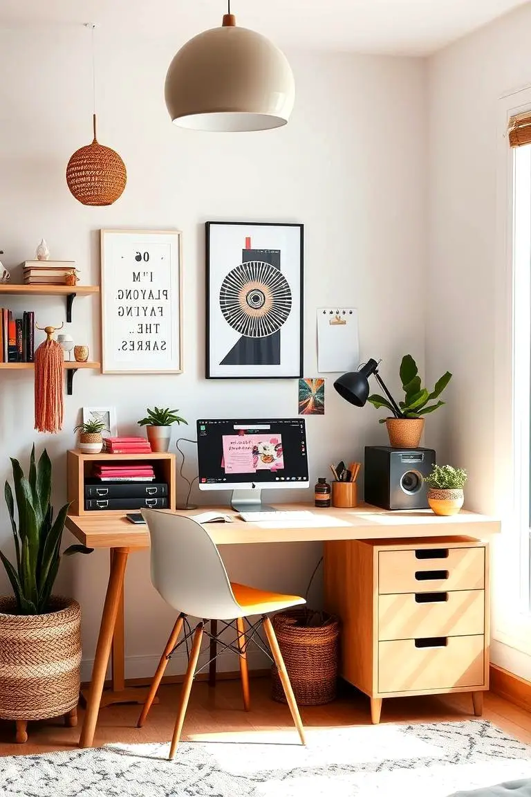 Urban Boho Desk Setup