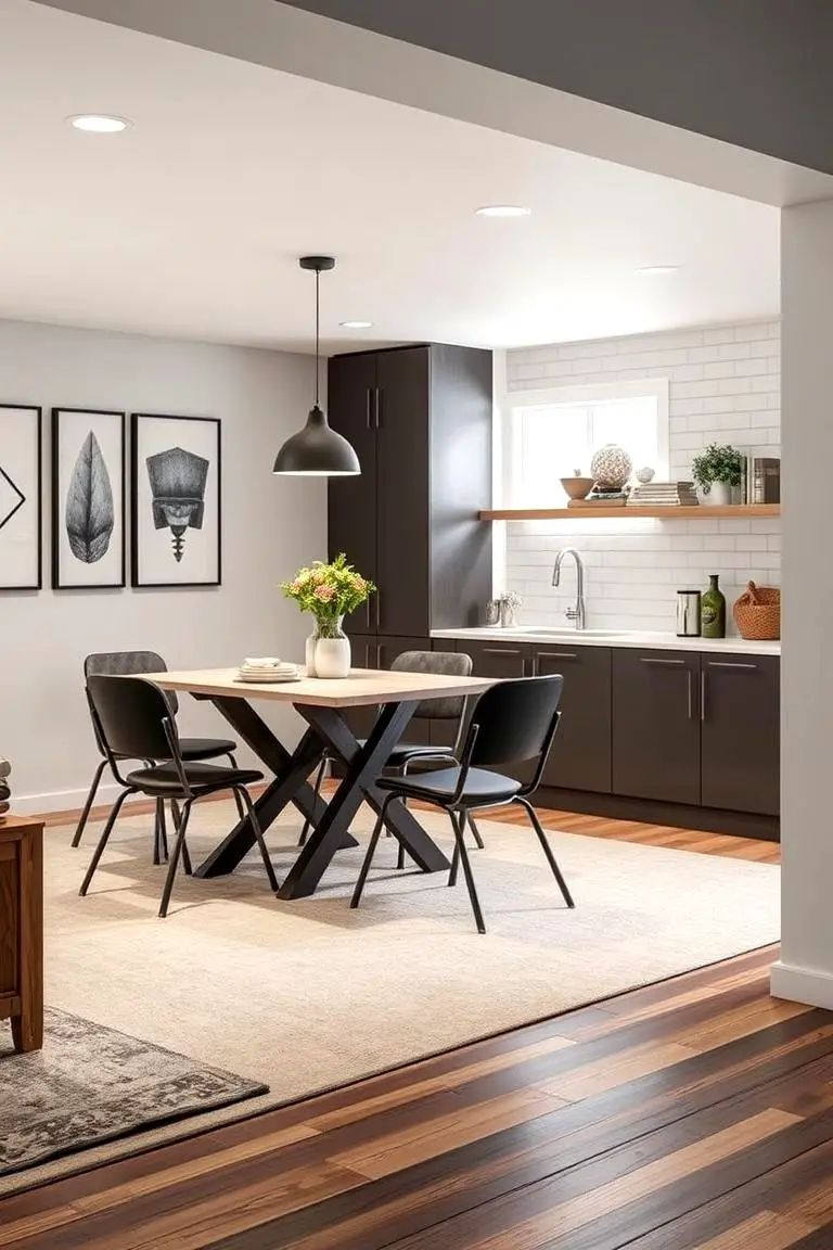 Folding Dining Set for Basements