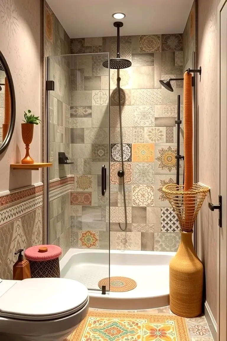Bohemian Corner Shower Retreat