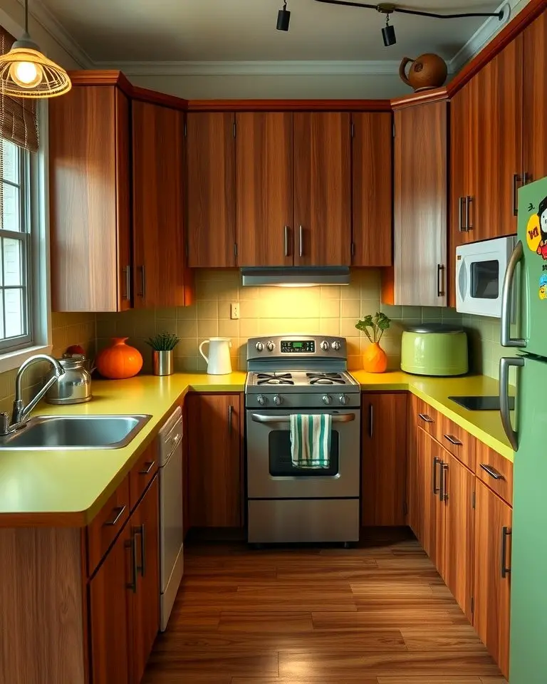 Mid-Century Modern with Avocado Green Laminate