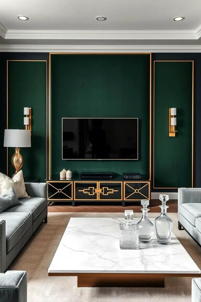 Sophisticated Living Room Green