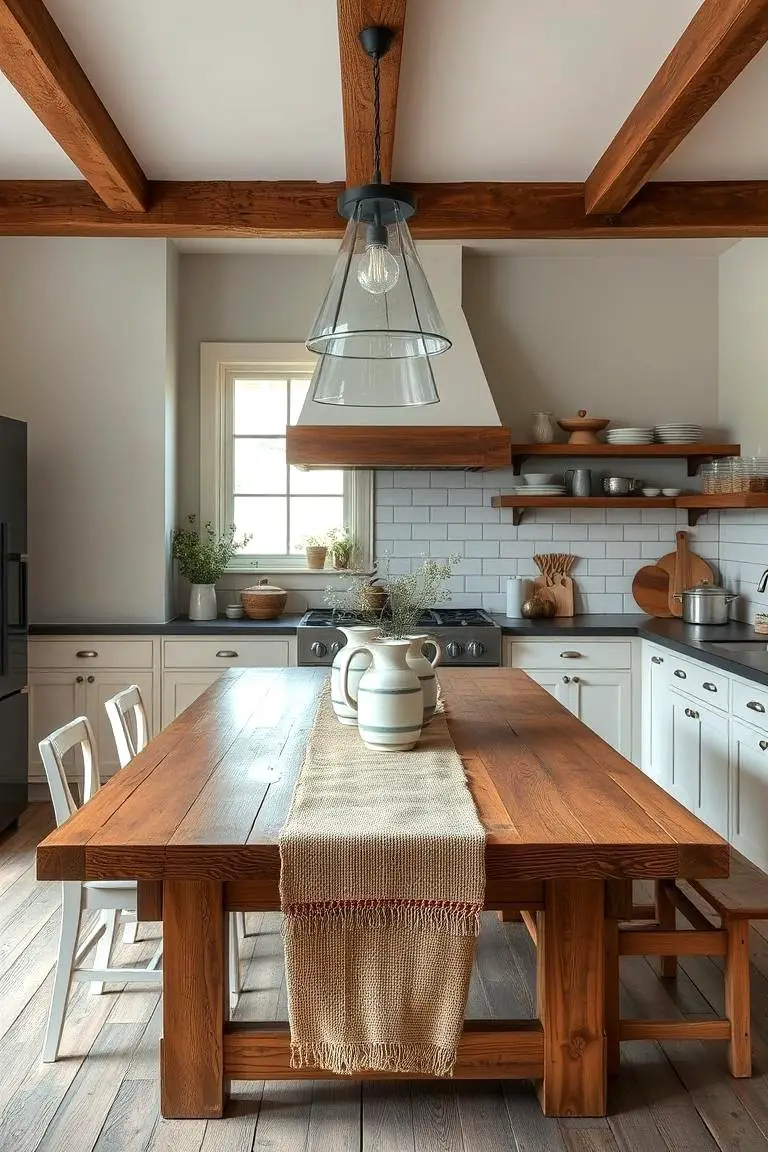 Rustic Dining Table Focus