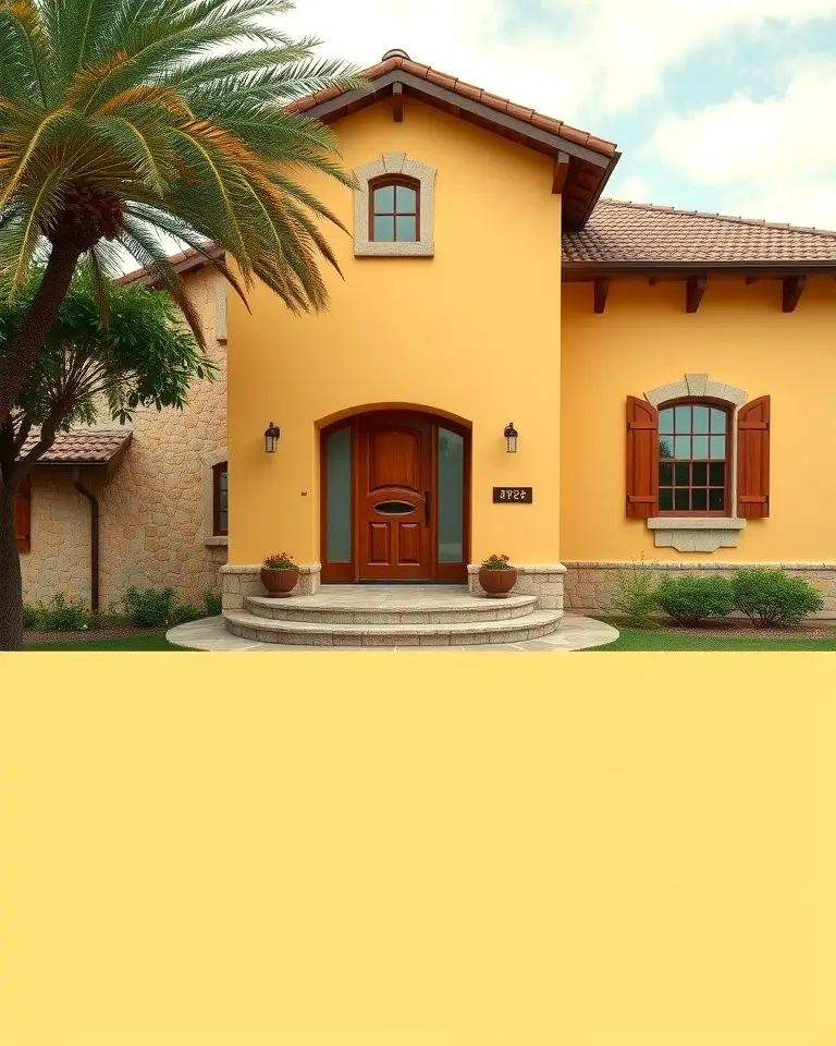Subtle Yellow with Stone Accents