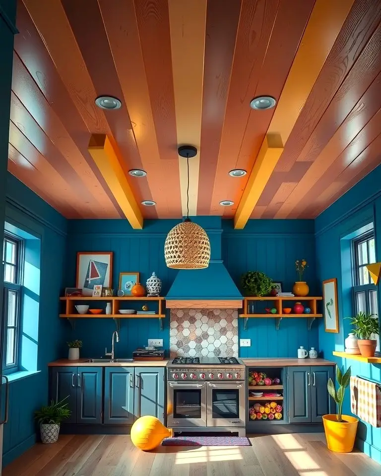 Painted Wood Ceiling