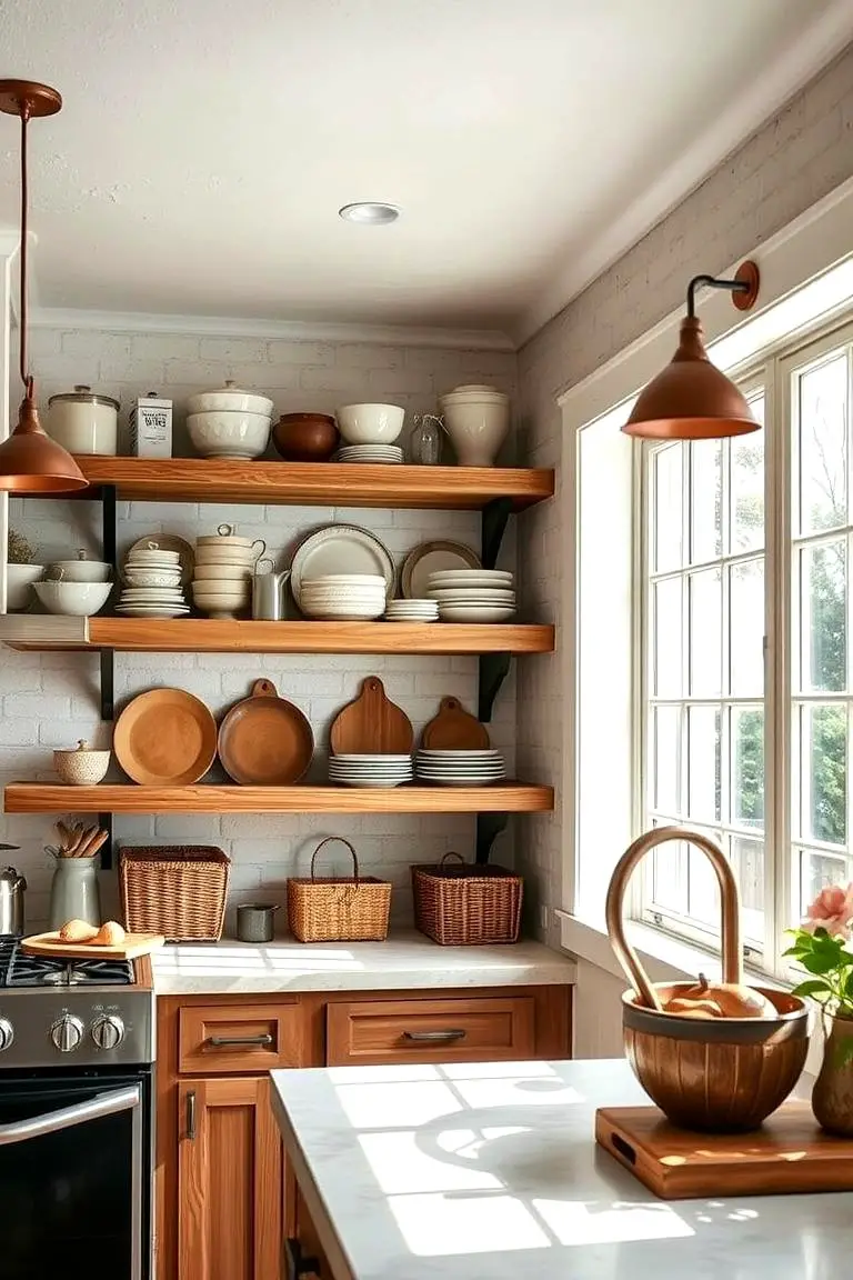 Rustic Open Shelving Charm