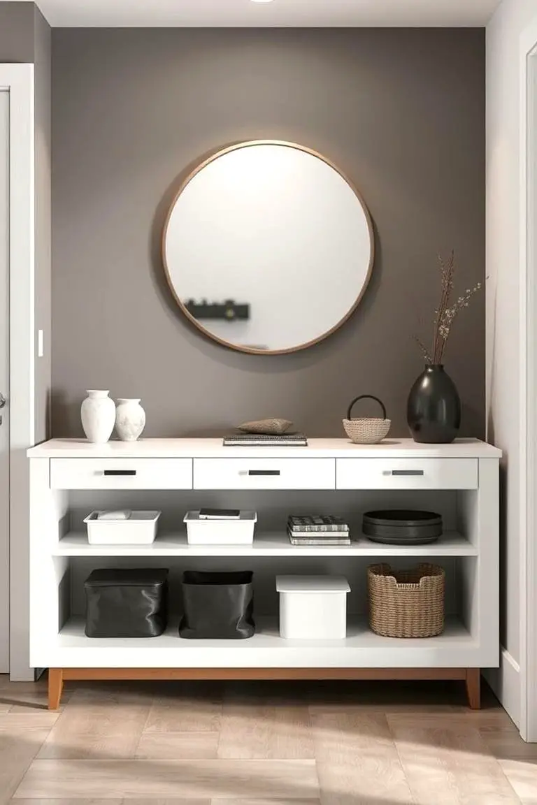 Sleek Storage Console Table