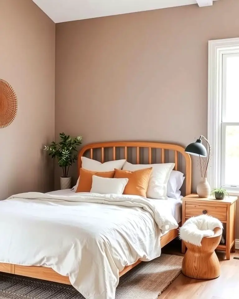 Taupe and Natural Wood