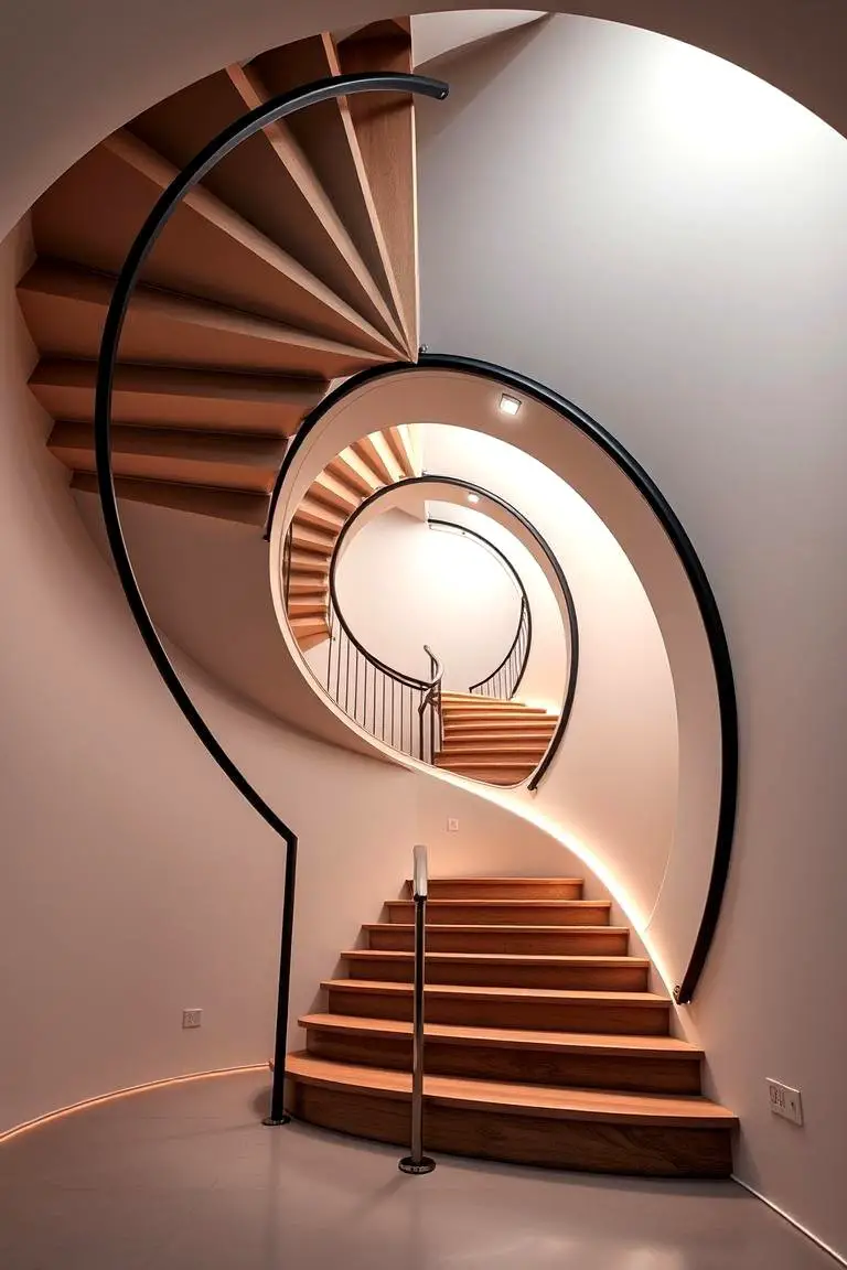 Spiral Contemporary Staircase
