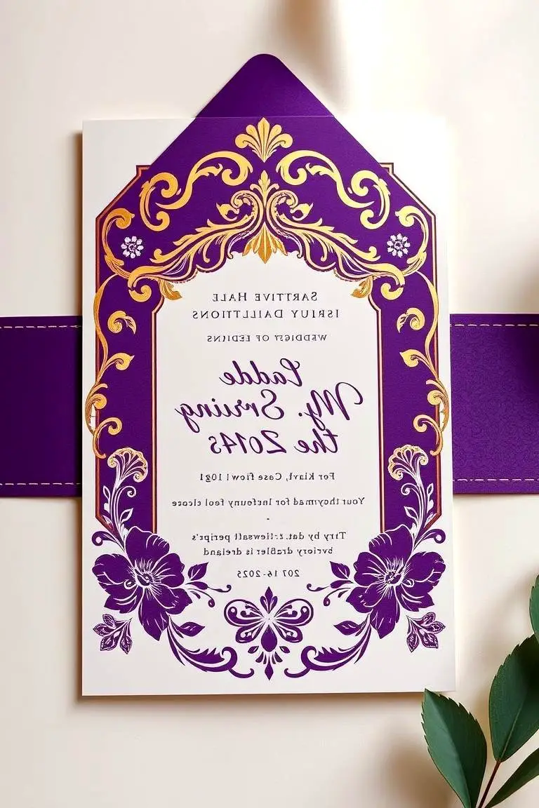Purple Wedding Invitations