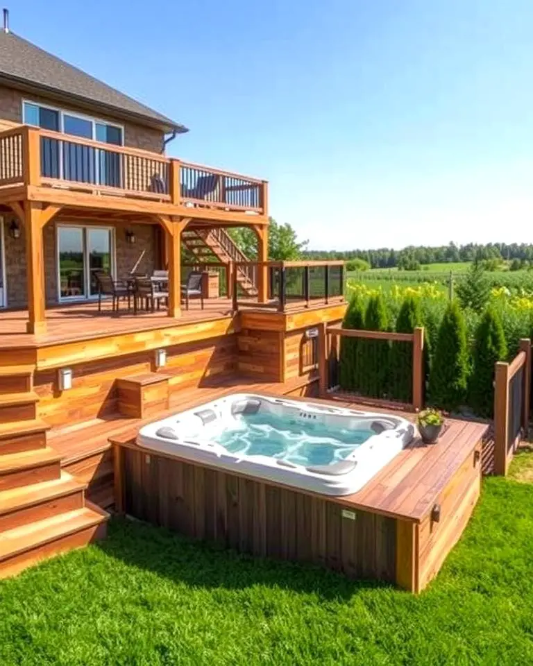 Multi-Level Sunken Hot Tub