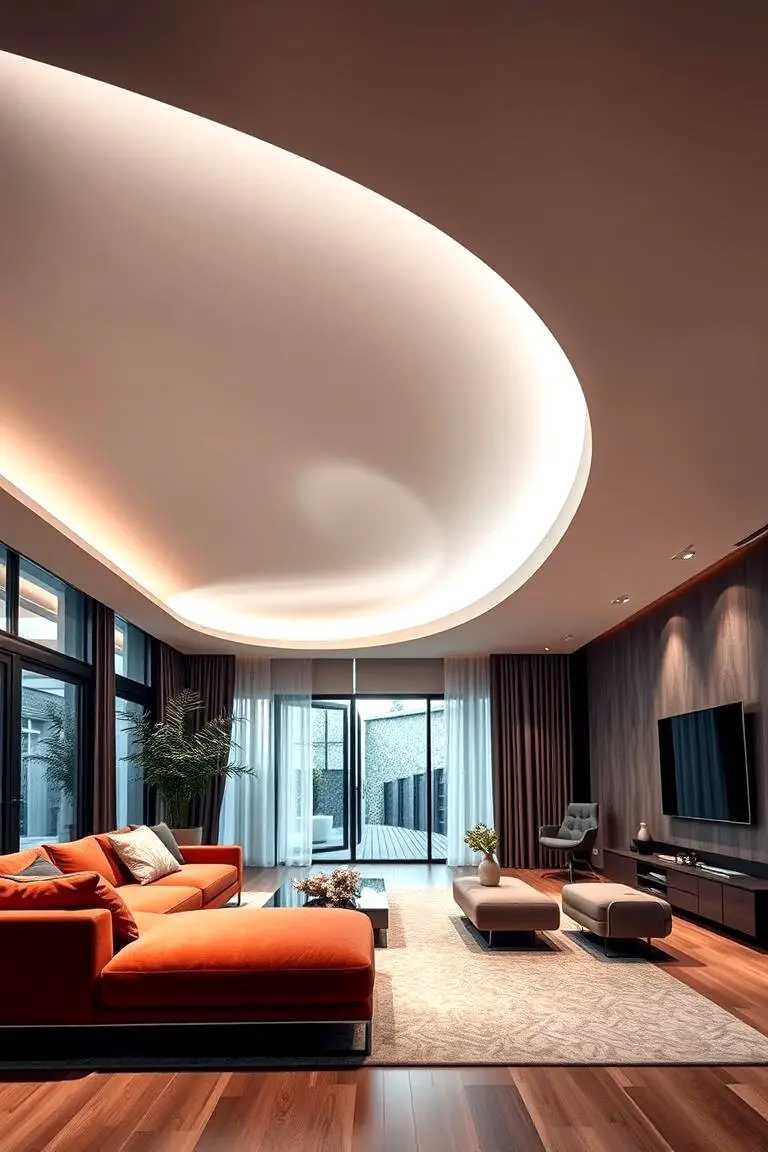 Curved Pop Ceiling Design