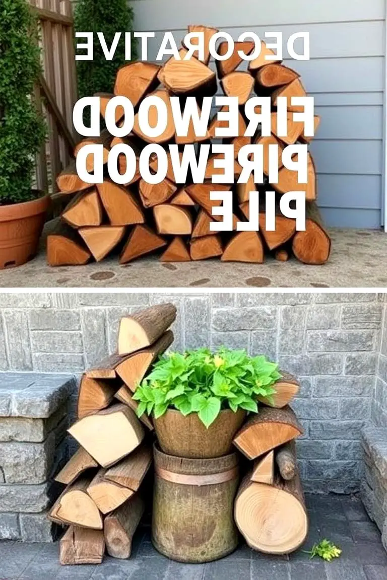 Decorative Firewood Pile Displays