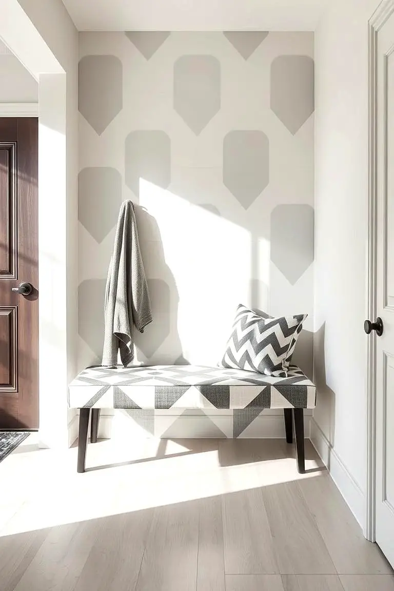 Geometric Patterned Bench