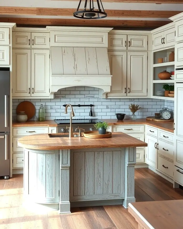 Rustic Charm with Distressed Finishes