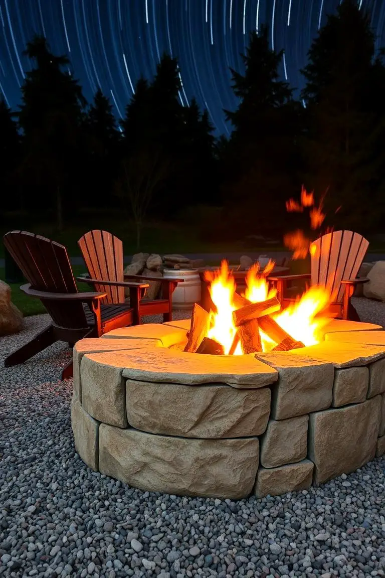Natural Stone Hearth Fire Pit