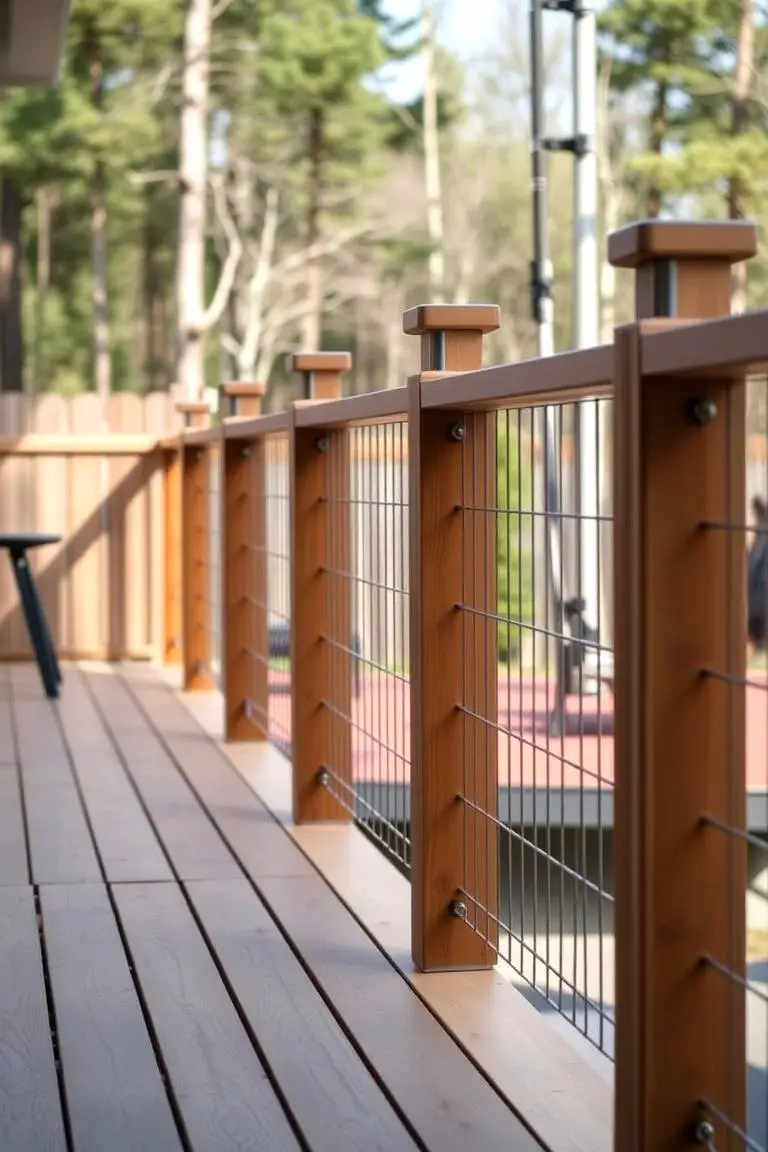 Wood and Cable Railing Combo