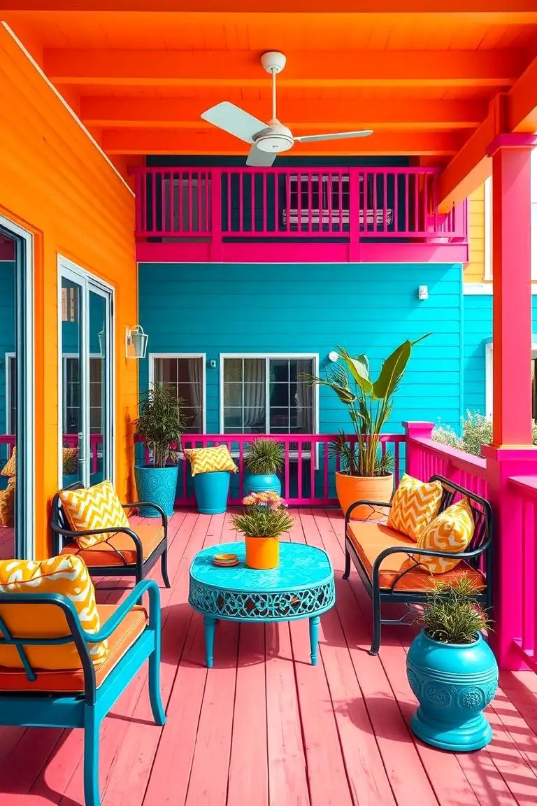 Vibrant Color Accent Deck
