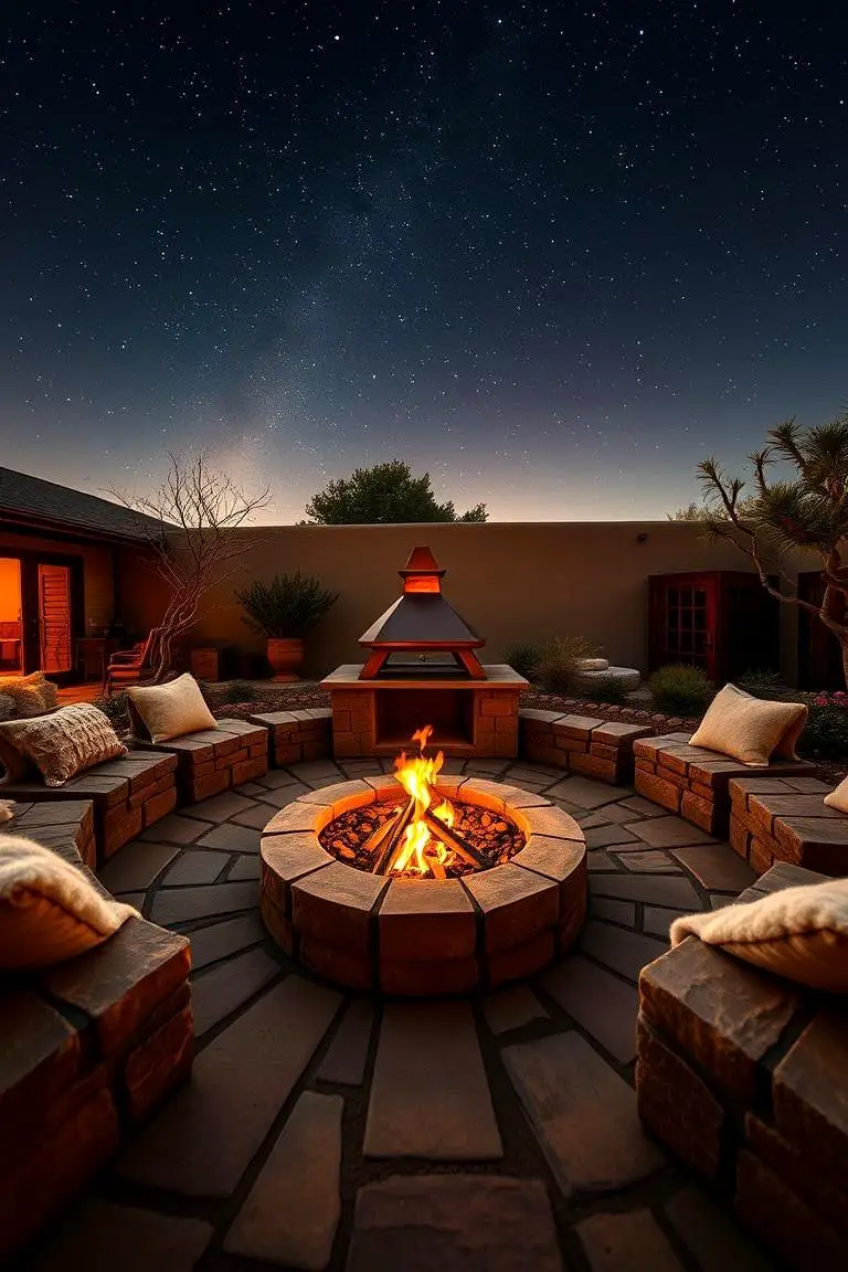 Fire Pit Gathering Courtyard