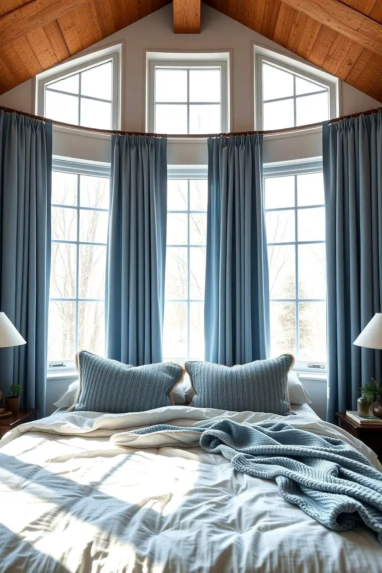 Cozy Blue Window Treatments