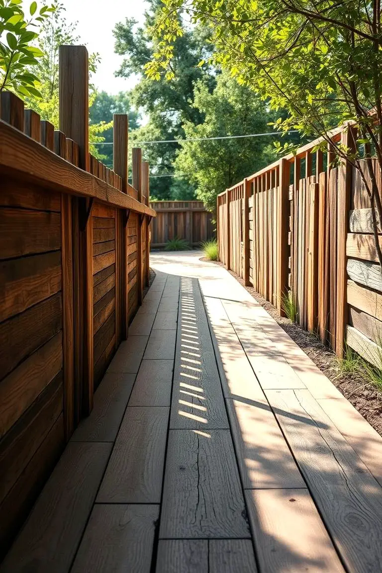 Eco-Friendly Reclaimed Wood Walkway