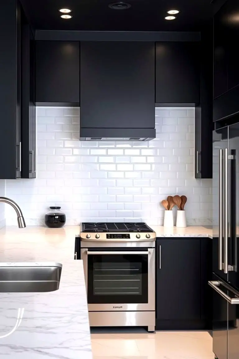 Chic Black Kitchen Design