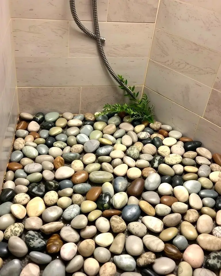 Pebble Floor Shower Base