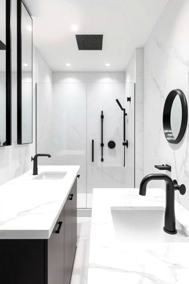 Modern Contrast in Fixtures