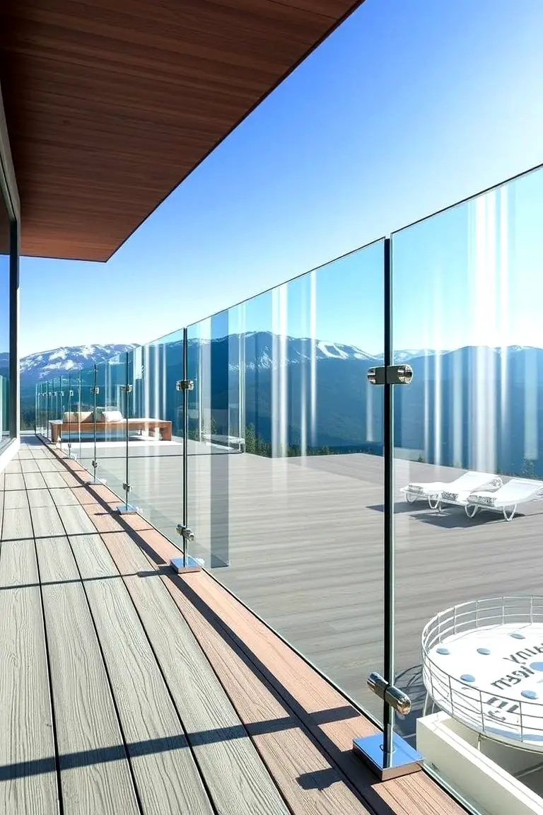 Glass Panel Railing for Modern Look