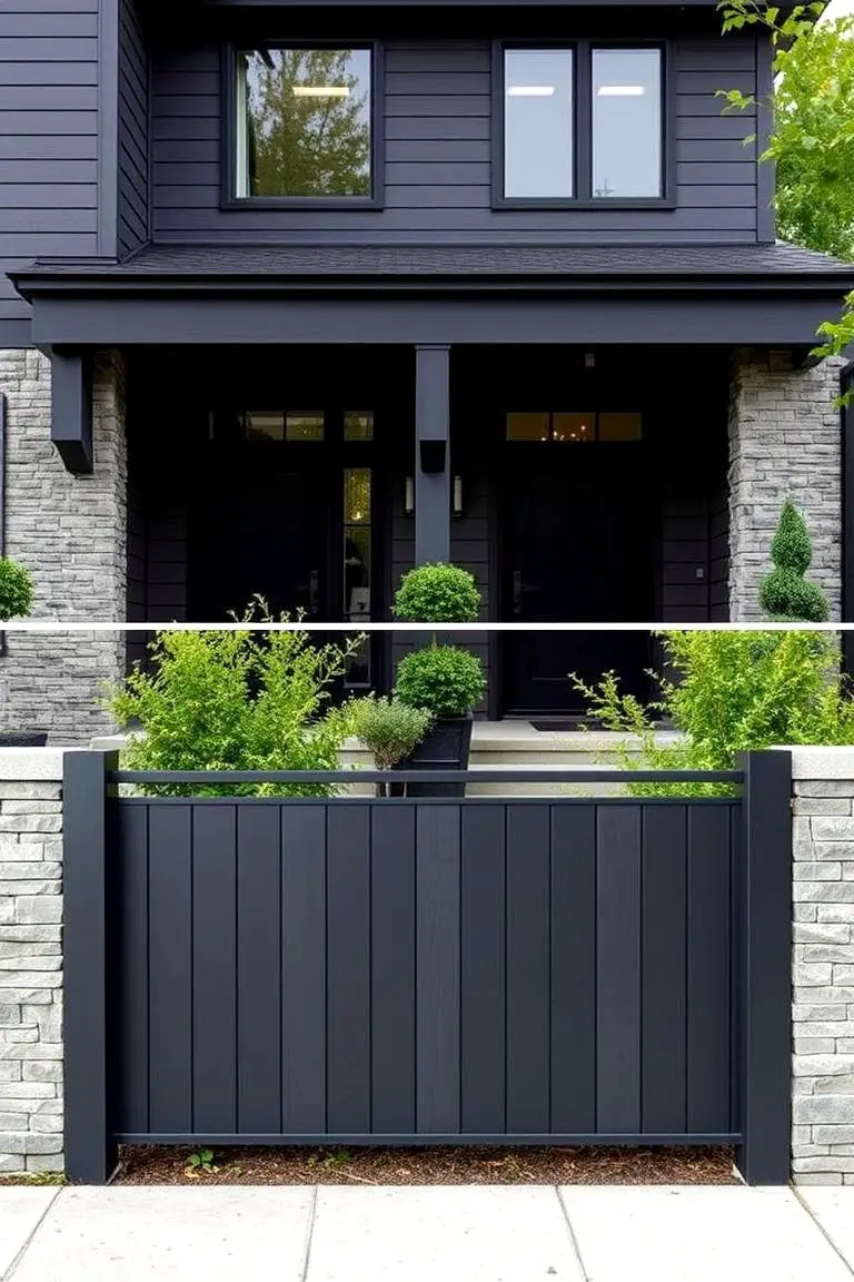 Minimalist Slate Fence