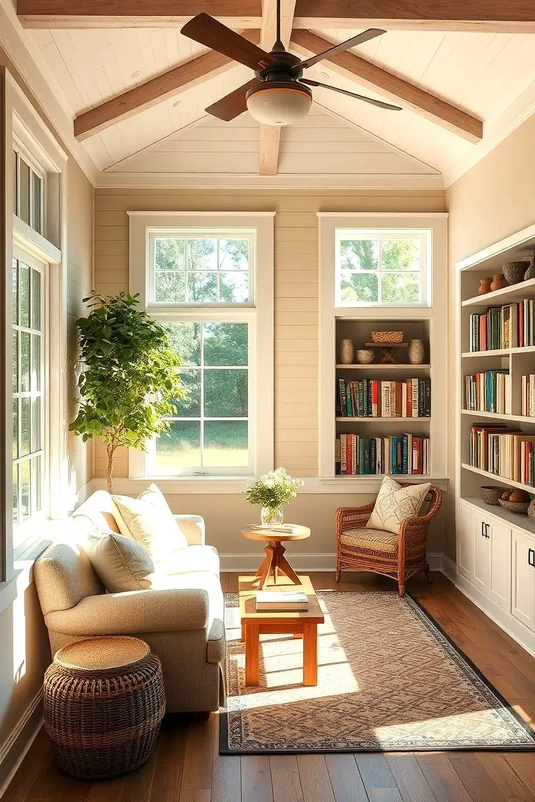 Sun-Drenched Reading Nook