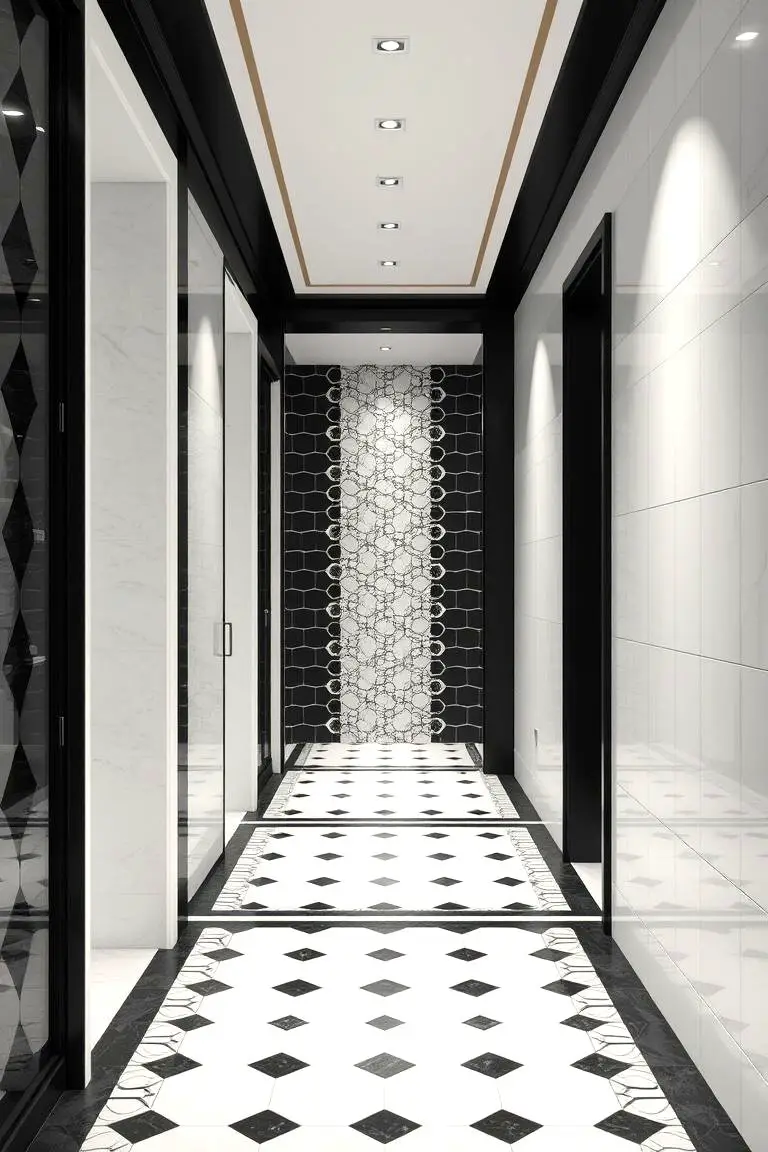 Chic Black-and-White Tiles