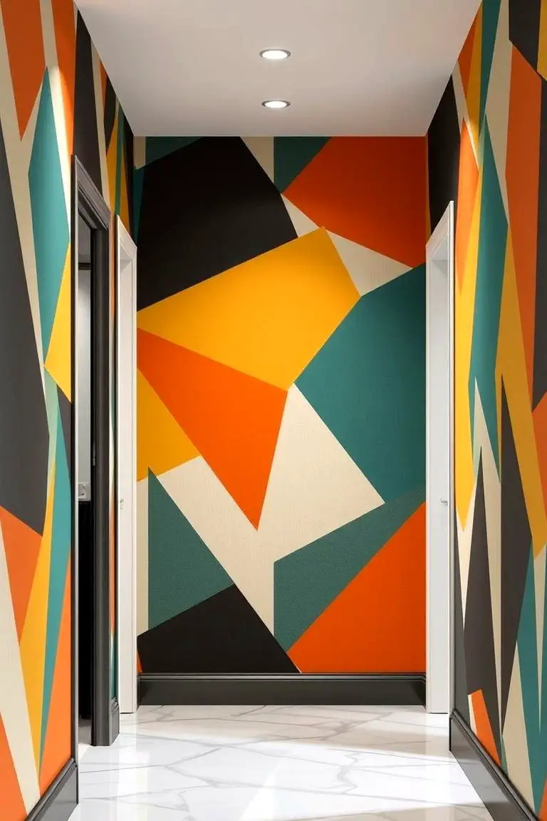 Bold Geometric Patterns for a Striking Entryway