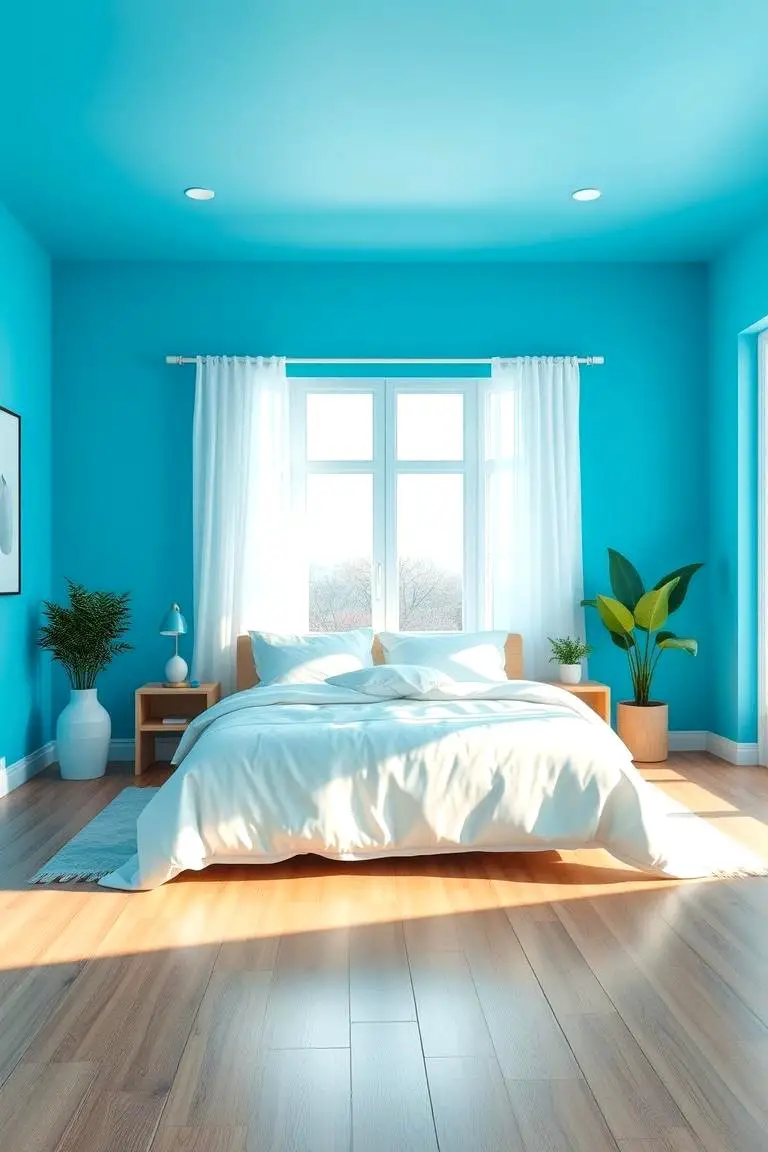 Serene Sky Blue Walls