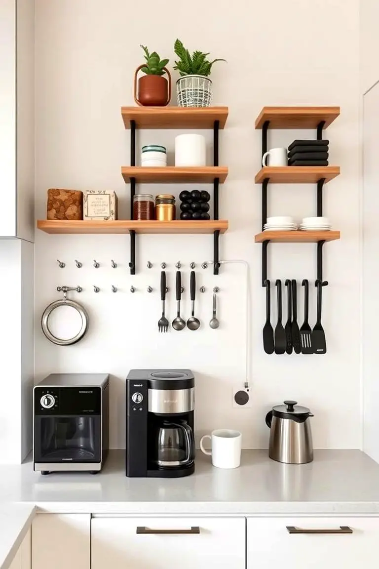 Wall-Mounted Coffee Station